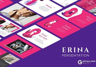 30页简约时尚杂志风格时尚服装秀模特写真展示PPT模板 - 顶尖PPT