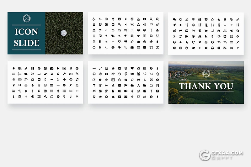 42页高尔夫俱乐部体育运动休闲场地介绍展示PPT模板 - 顶尖PPT