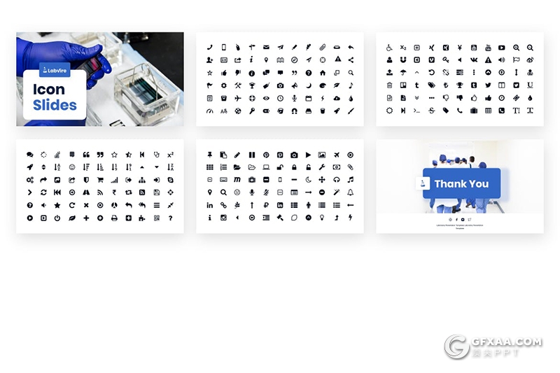 42页蓝色国外创意简约风格医学医药研究工作成果汇报总结PPT模板 - 顶尖PPT