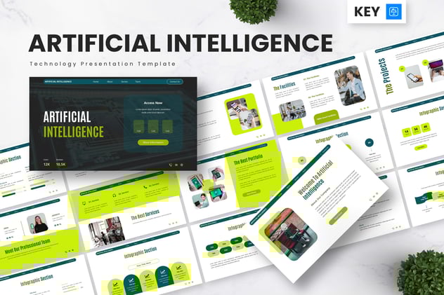 人工智能AI核心技术主题keynote模板 - 顶尖PPT