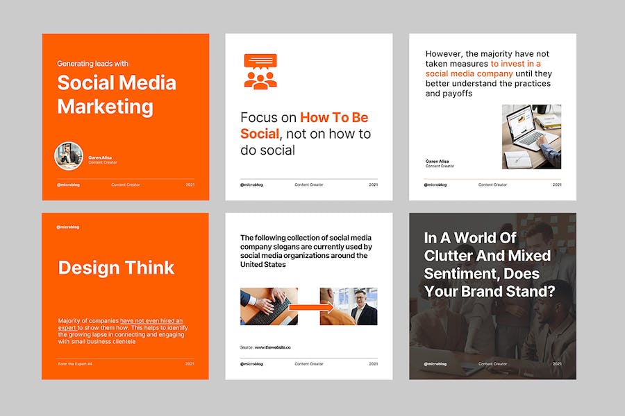 商业社交媒体运营讲述Keynote模板 - 顶尖PPT