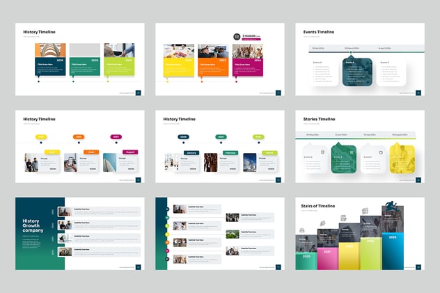 企业公司发展史时间轴keynote模板 - 顶尖PPT