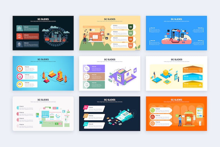 5G网络通信技术展示Keynote模板 - 顶尖PPT