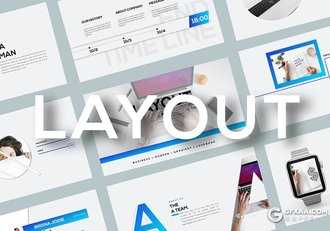 35页蓝色欧美商务风格企业项目规划布局PPT模板 - 顶尖PPT