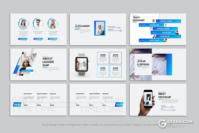 35页蓝色欧美商务风格企业项目规划布局PPT模板 - 顶尖PPT