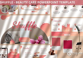 30页唯美粉嫩配色女性美容美妆行业主题ppt模板3种配色2种尺寸规格 - 顶尖PPT