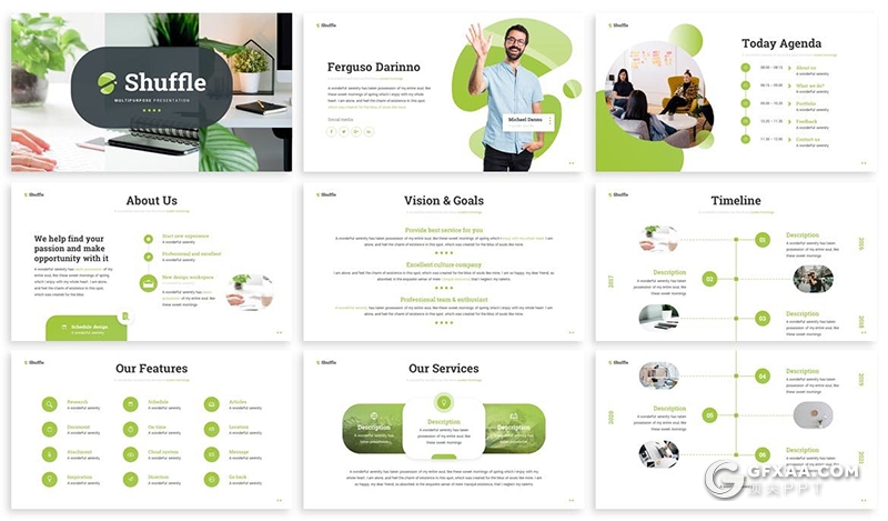 30页商务风格企业会议项目合作工作计划总结PPT模板3种配色 - 顶尖PPT