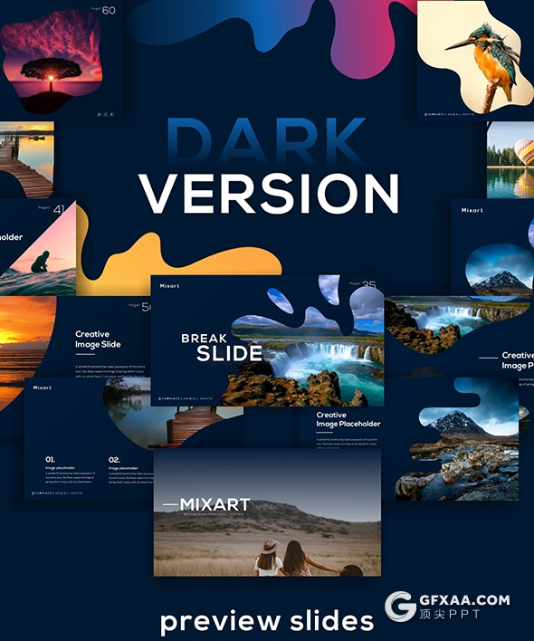 70页国外创意图形设计图片展示欧美keynote模板10种主题配色 - 顶尖PPT