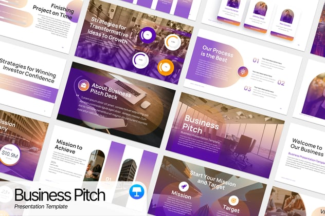 渐变配色商业商务keynote模板 - 顶尖PPT