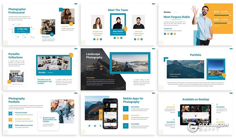 30页商务风格扁平化团队企业介绍工作计划总结PPT模板3种主题配色 - 顶尖PPT