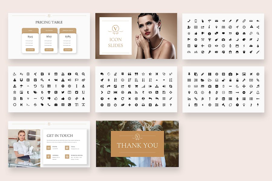 天鹅绒珠宝品牌宣传展示PPT模板 - 顶尖PPT