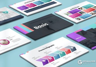 40页彩色商务数据图形工作计划总结PPT模板3种主题配色 - 顶尖PPT