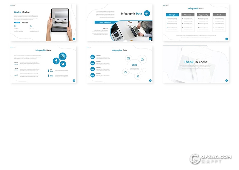 30页欧美商务风格企业介绍企业项目会议工作总结PPT模板5种主题配色 - 顶尖PPT
