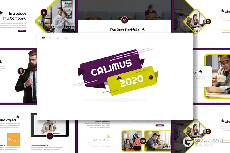 30页欧美商务风格企业团队介绍工作总结年终计划Google slides模板5种主题配色 - 顶尖PPT