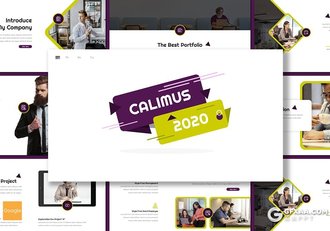 30页欧美商务风格企业团队介绍工作总结年终计划Google slides模板5种主题配色 - 顶尖PPT