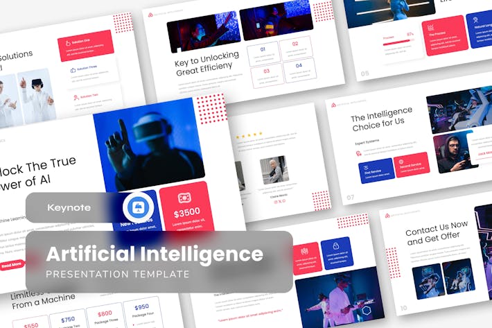 AI人工智能产品发布展示keynte模板 - 顶尖PPT