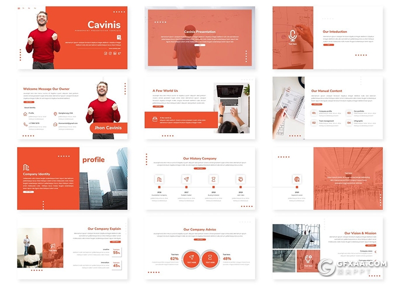 30页扁平化商务风格企业工作汇报多用途PPT模板5种主题配色 - 顶尖PPT