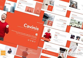 30页扁平化商务风格企业工作汇报多用途Google slides模板5种主题配色 - 顶尖PPT