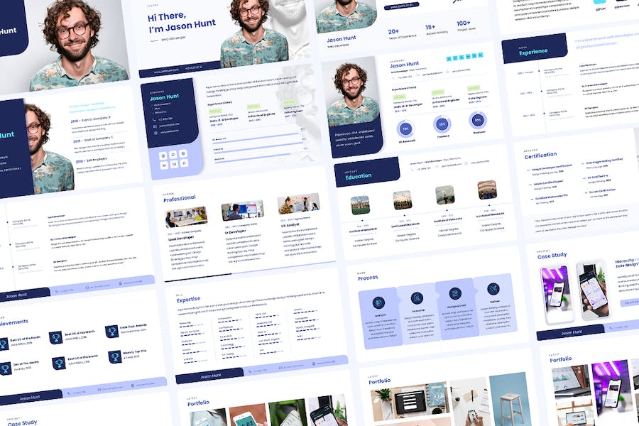 投资组合个人简历通用keynote模板 - 顶尖PPT
