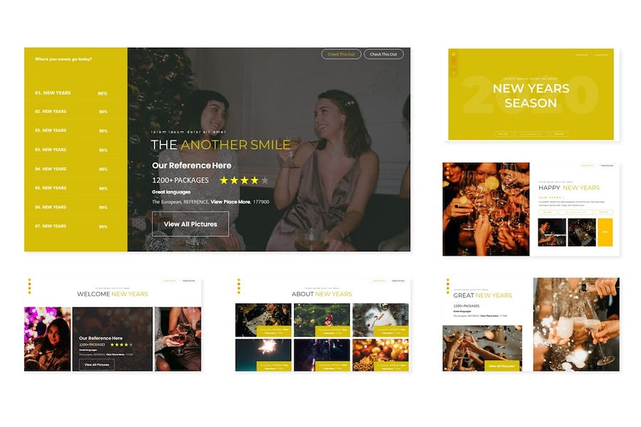 新年季节交替主题活动安排Keynote模板 - 顶尖PPT