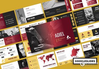 40页渐变风格商务企业会议工作总结计划Google slides模板 - 顶尖PPT