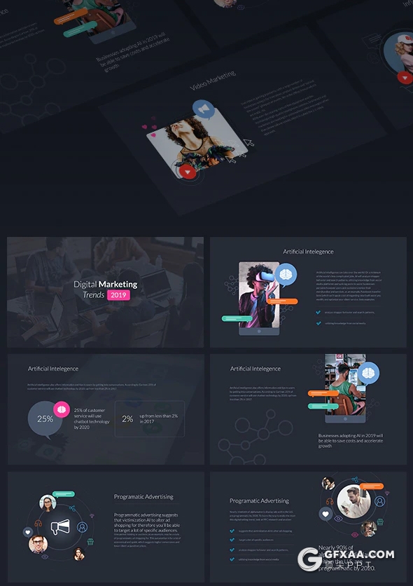 30页数字营销商务数据信息图形keynote模板 - 顶尖PPT