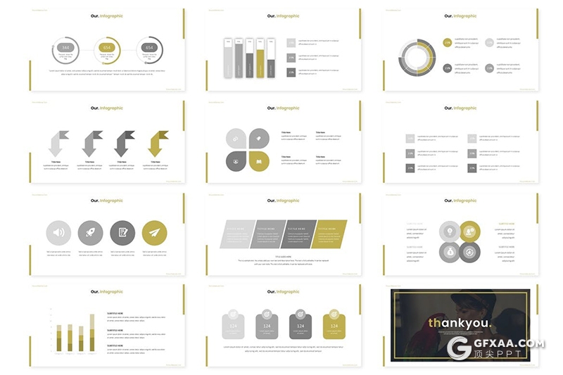 30页扁平化产品摄影图片展示商务工作总结多用途keynote模板5种主题配色 - 顶尖PPT