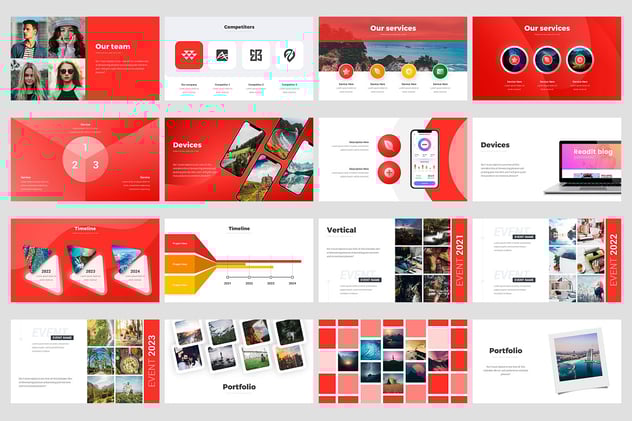 企业年度报告信息图形图表keynote模板 - 顶尖PPT