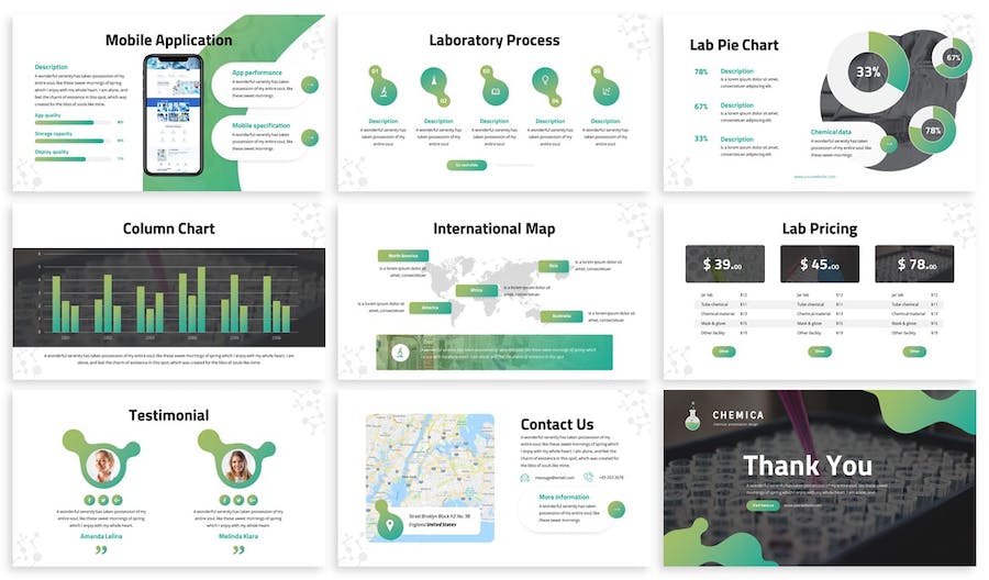 化学药房医药知识展示方案PPT模板 - 顶尖PPT
