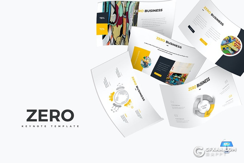 30页国外商务风格企业工作计划总结多用途keynote模板5种主题配色 - 顶尖PPT