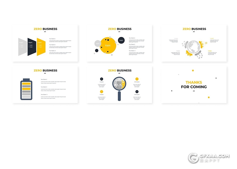 30页国外商务风格企业工作计划总结多用途PPT模板5种主题配色 - 顶尖PPT