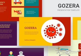 42页扁平化卡通插画PPT冠状病毒传染途径预防治疗医疗保健卡通插画ppt模板 - 顶尖PPT