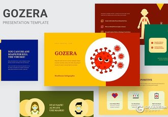 42页扁平化卡通插画keynote冠状病毒传染途径预防治疗医疗保健卡通插画keynote模板 - 顶尖PPT