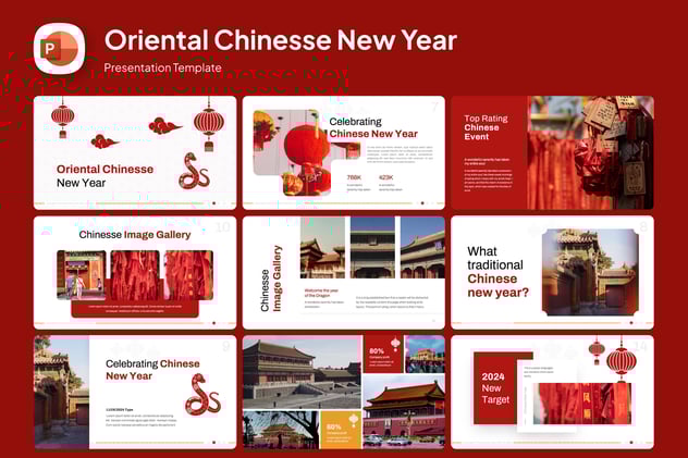 中国农历新年文化介绍PPT模板 - 顶尖PPT