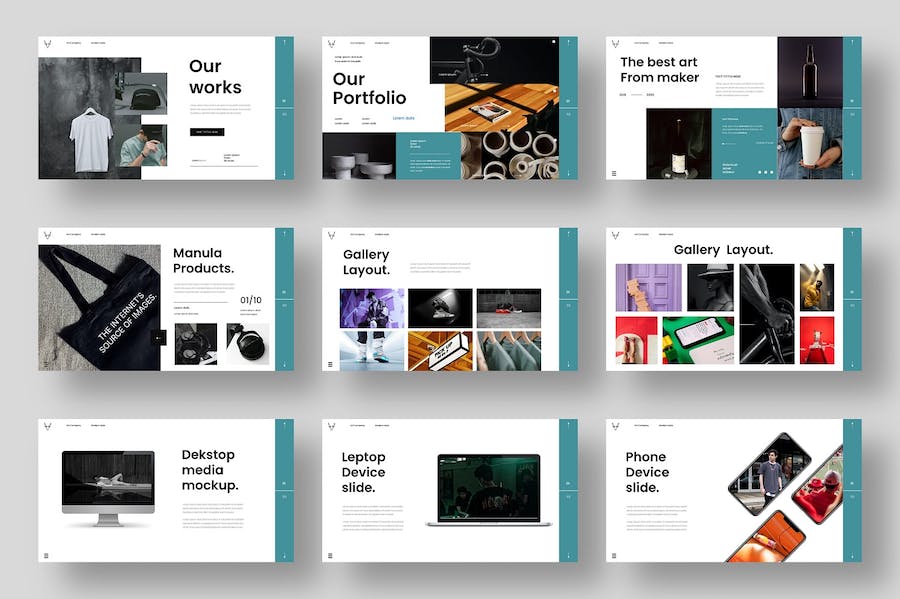 欧美商务风格企业案例展示商业商务通用PPT模板 - 顶尖PPT