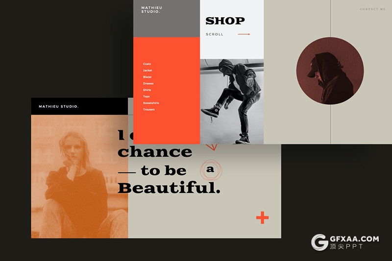 30页复古风格欧美时尚流行杂志PPT模板 - 顶尖PPT