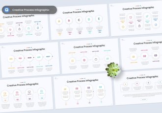 创意流程设计信息图形展示Keynote模板 - 顶尖PPT