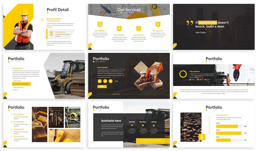 建筑施工项目设计展示方案Keynote模板 - 顶尖PPT