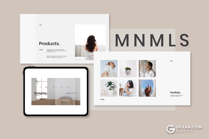 30页极简文艺小青风格PPT模板 - 顶尖PPT