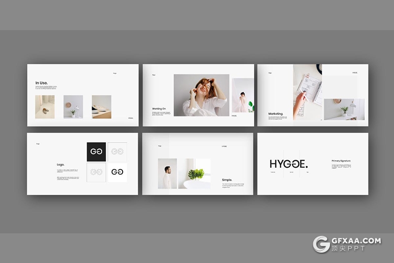 30页极简文艺小青风格PPT模板 - 顶尖PPT