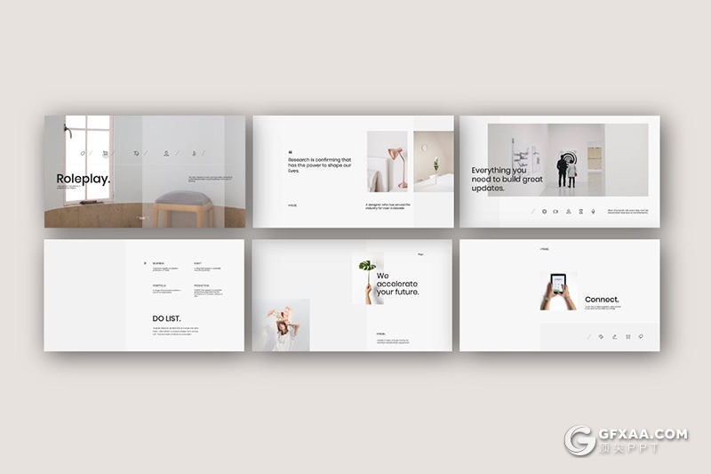 30页极简文艺小青风格PPT模板 - 顶尖PPT