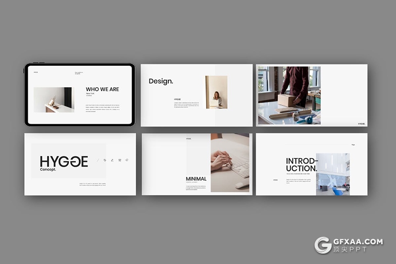 30页极简文艺小青风格PPT模板 - 顶尖PPT