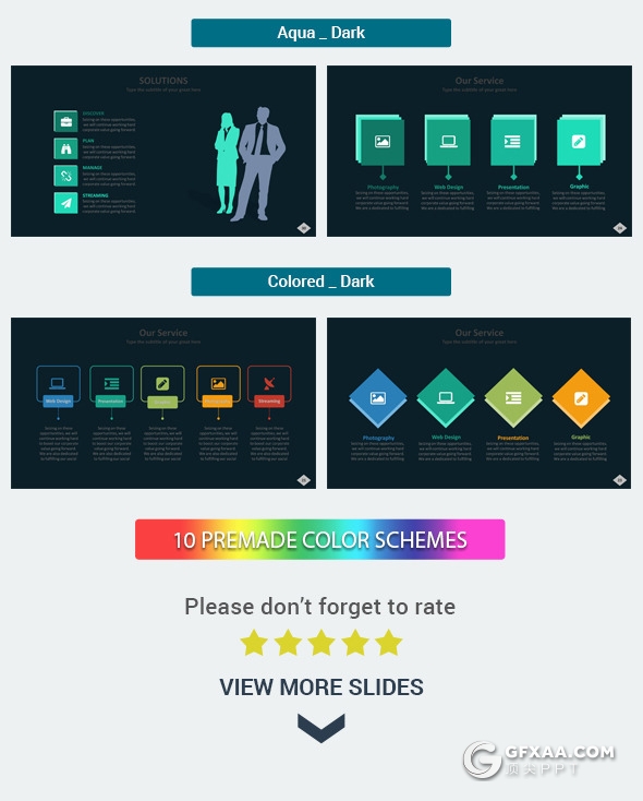 101页彩色扁平化国外商务公司团队介绍工作计划总结多用途PPT模板11种配色2种尺寸规格 - 顶尖PPT