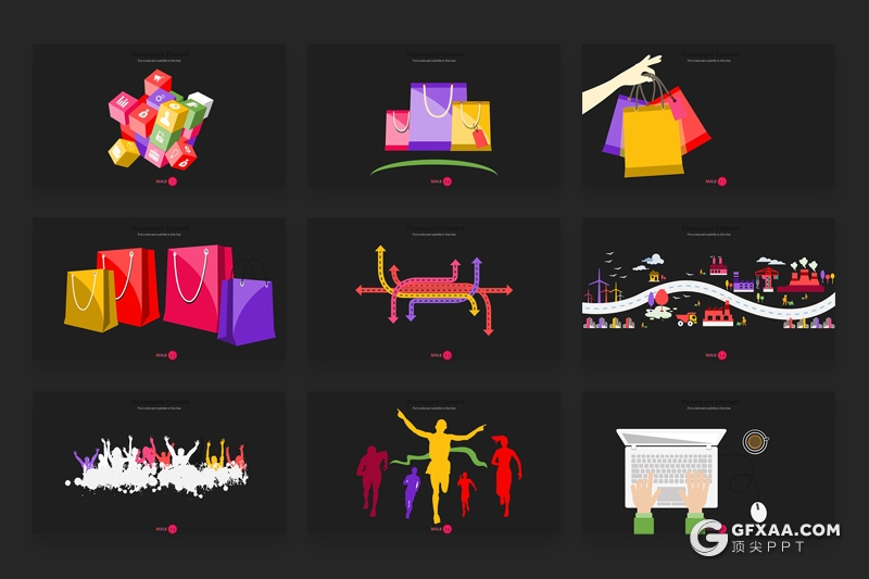 90页3D立体商务信息图形PPT可编辑商务逻辑图形PPT模板 - 顶尖PPT