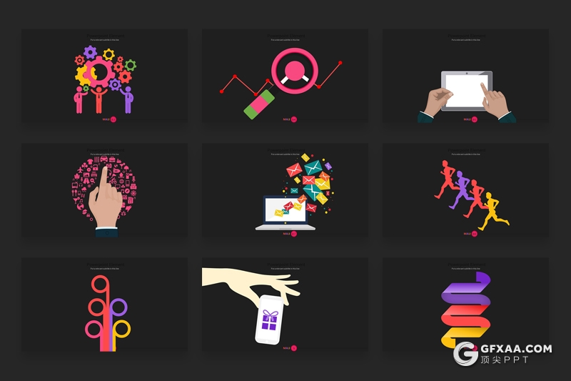 90页3D立体商务信息图形PPT可编辑商务逻辑图形PPT模板 - 顶尖PPT