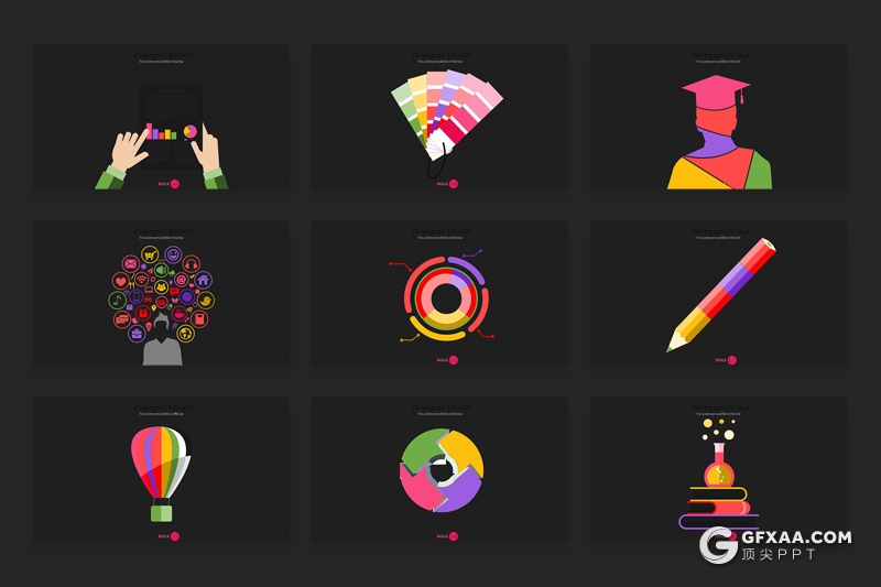 90页3D立体商务信息图形PPT可编辑商务逻辑图形PPT模板 - 顶尖PPT