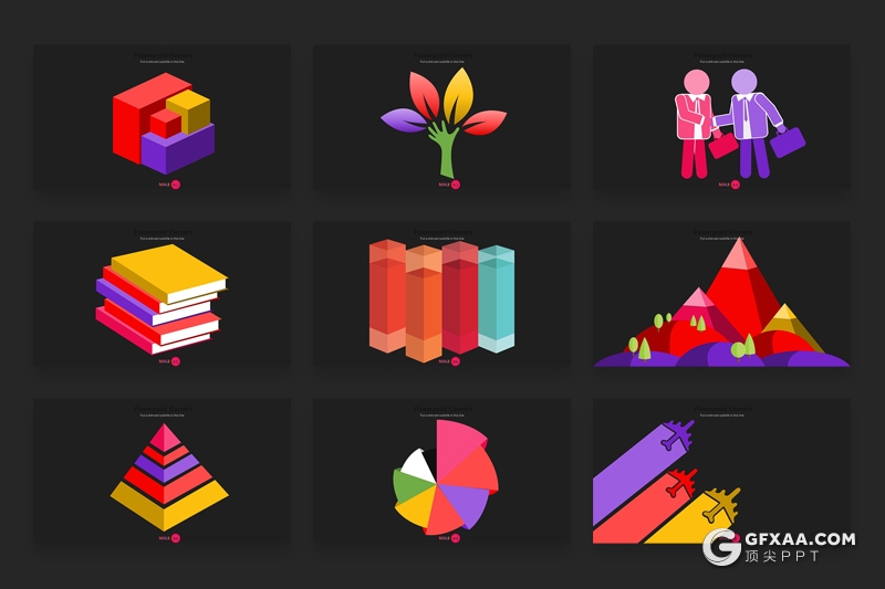 90页3D立体商务信息图形PPT可编辑商务逻辑图形PPT模板 - 顶尖PPT