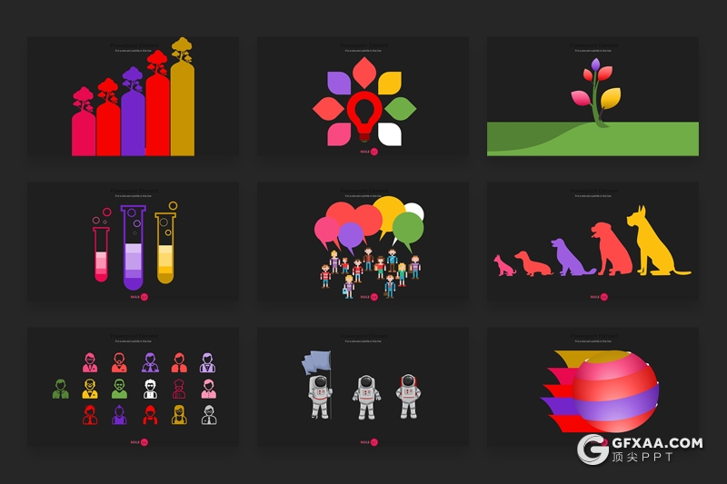 90页3D立体商务信息图形PPT可编辑商务逻辑图形PPT模板 - 顶尖PPT