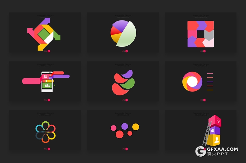 90页3D立体商务信息图形PPT可编辑商务逻辑图形PPT模板 - 顶尖PPT