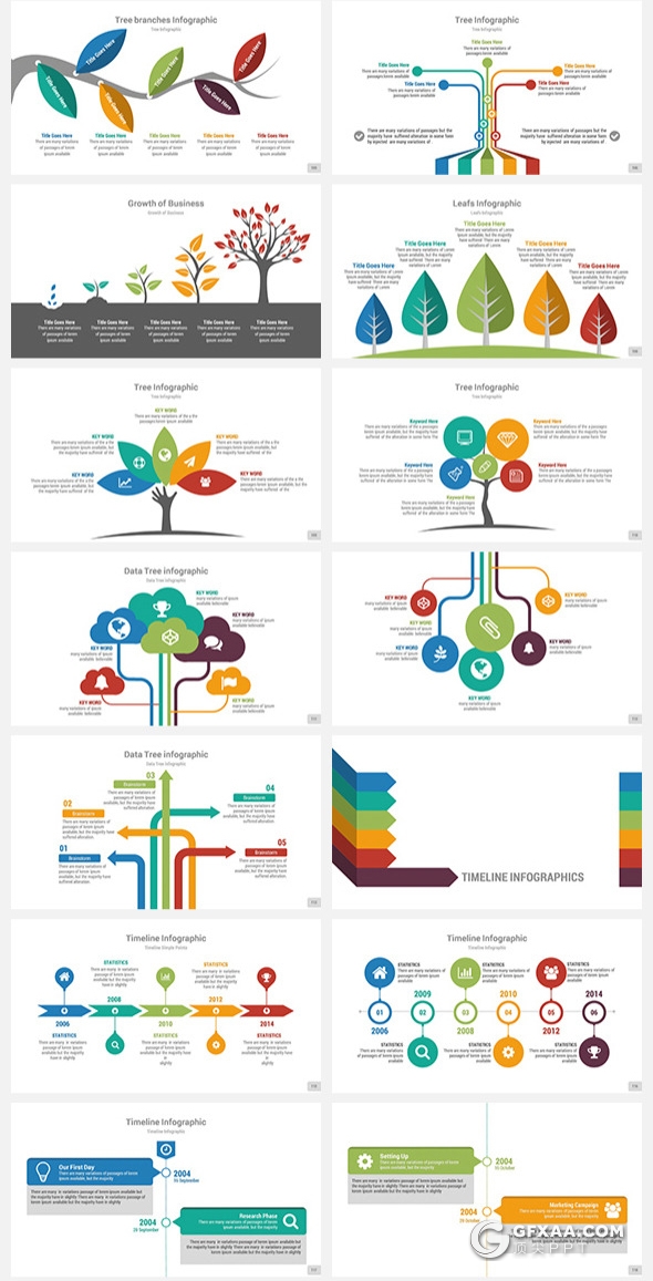 330页国外大型商务PPT模板企业团队介绍工作计划总结ppt商务数据信息图形图表ppt模板21种配色 - 顶尖PPT